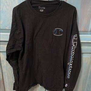 Champion Black Athletic Long Sleeve Shirt